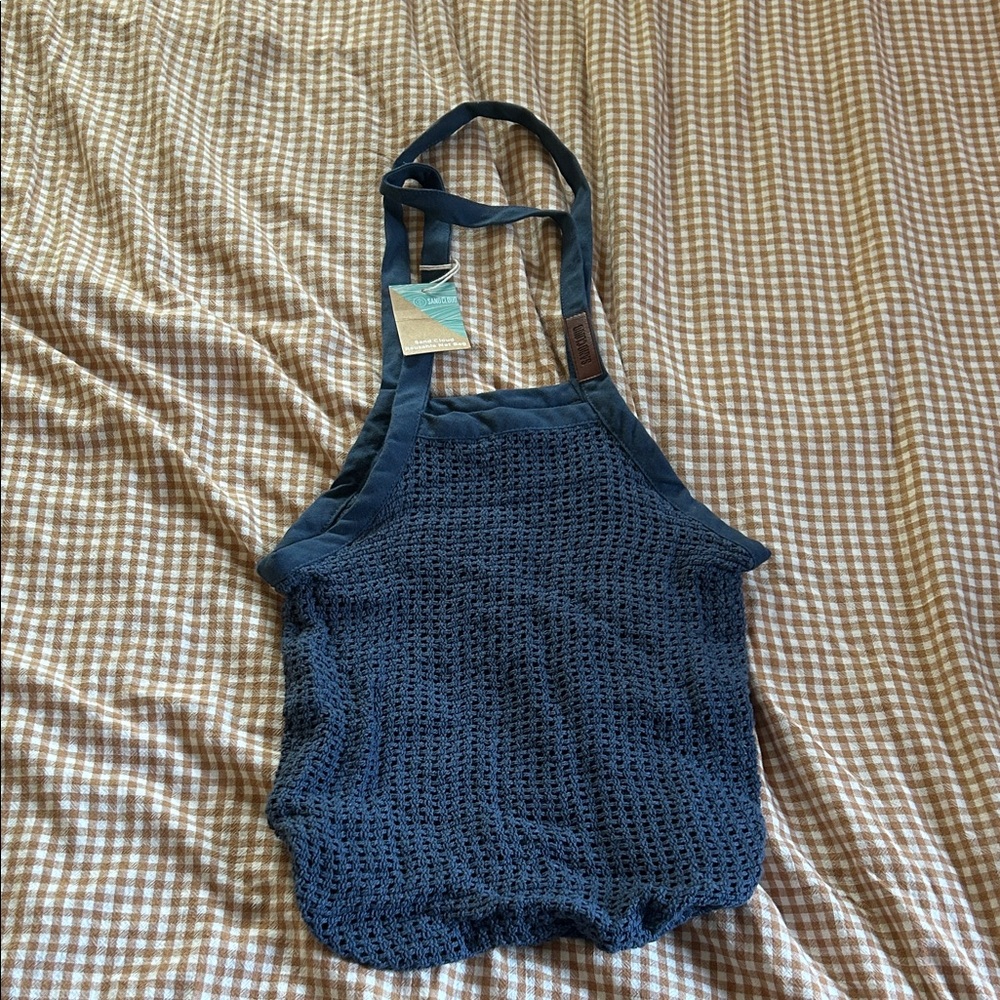 Sandcloud Navy Crochet Tote Bag